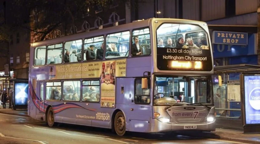 Leeds to Nottingham bus